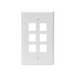 6PORT QP WALLPLATE WH - 41080-6WP 6PORT QP WALLPLATE WH - 41080-6WP